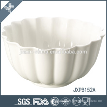 Bol à salade en forme de fleur de porcelaine blanche de 7 &quot;Bol à soupe en céramique de bonne qualité